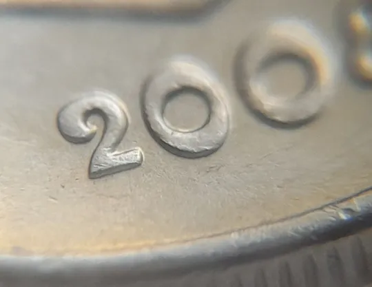 (5798) 10 копійок 2008 здвоєння дати на аверсі, двійний удар (10 копеек 2008) Ціна