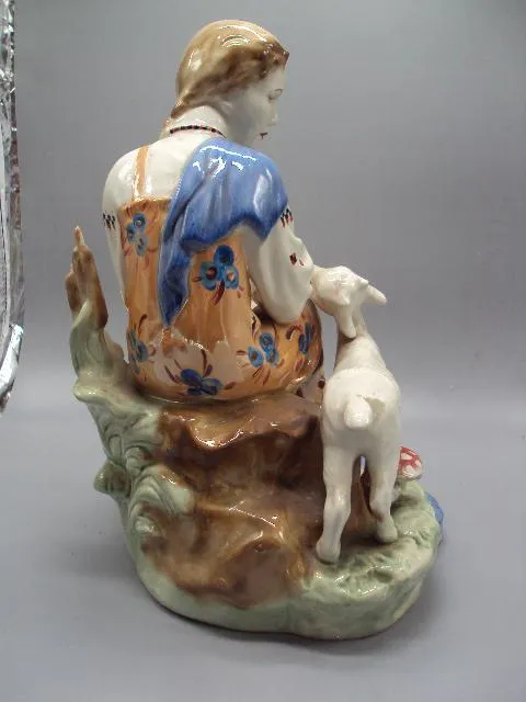 Фигура фарфор СКК Славянск Аленушка и братец Иванушка большая аленушка с козленком сказка 33 см №231 Продаж