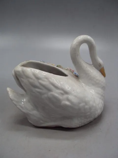 Купити Карандашница фарфор Германия Martinroda лебедь и цветы розы фигура высота 9,2 см под реставрацию №37