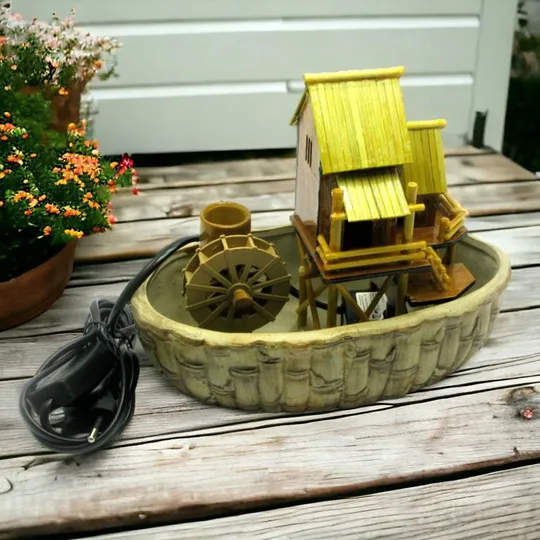 Декоративный фонтан для дома настольный 22.5х19х13 см насос с подстветкой Де купити