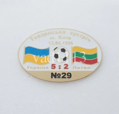 фото, футбол Серия "Все матчи сборной Украины" матч №29 УКРАИНА - ЛИТВА  тм 1996
