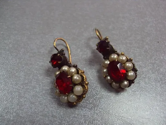 Купити Бижутерия серьги позолота ссср клеймо 6ТЮ Ц4.90К №10499