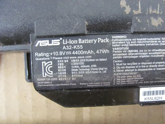 Оригінал АКБ, Акумулятор, Оригінальна батарея, battery, original ASUS A32-K55 10.8V для ASUS A45 A55 A75 A85 F45 F55 F75 K45 K55 K75 P45 P55 Pro45 Q500 R400 R403 R500 R503 R700 R704 U57 X45 X55 X552 X75 Продаж