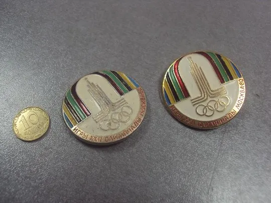 знак олимпиада москва 1980 символ эмблема лот 2 шт №5524 Ціна