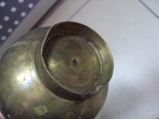 Вазочка миниатюра ваза латунь высота 10,2 см, диаметр 4,6 см №11463 Де купити