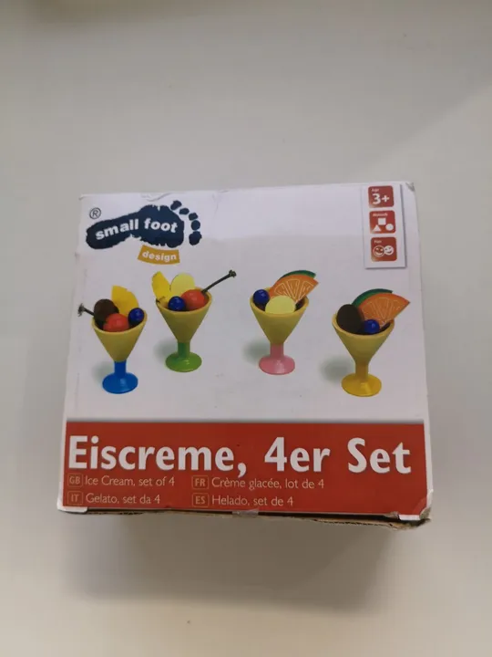 Дерев&#039;яні іграшки. Набір для морозива 4 предмета з фруктами (17) Характеристики