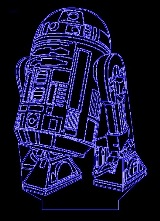 Акриловий світильник-нічник Зоряні війни R2-D2 синій tty-n000713 Ціна