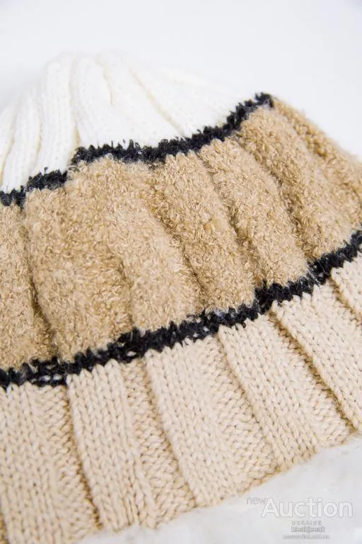 Детская шапка, бежевого цвета, из шерсти, 167R7777 З аукціону