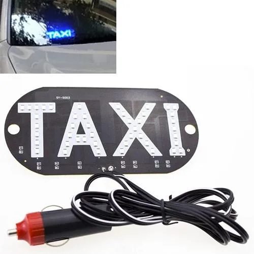 Автомобильное LED табло табличка Такси TAXI 12В, синее в прикуриватель Ціна