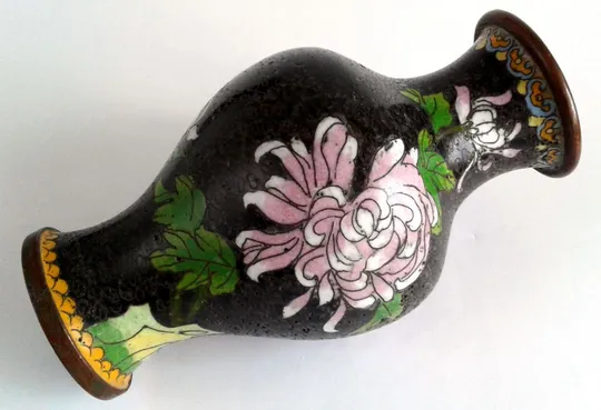 Антикварна колекційна ваза клуазоне Cloisonne мідь XIX століття Продаж