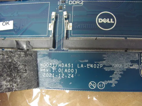 номер0910-13 материнська плата Mainboard,Материнка,Основна плата,Системна плата,Плата системи,Laptop motherboard,мамка,ноутбучна плата HD051 \ HDA51 LA-L402P 0MWGD4  SRLD1 i7-12700H для Dell XPS 15 9520  оригінал Інструкція