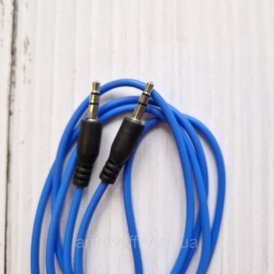 Купити Кабель аудіо AUX 3.5 - 3.5 мм тато-тато синій 1м