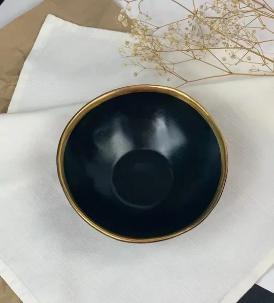 Тарелка суповая Декор Керамика Graphite Gold ГГ-438 17.5 см 700 мл Ціна