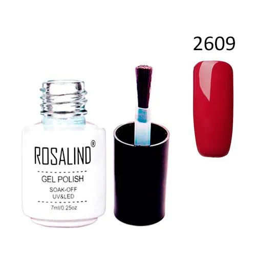 Гель-лак для ногтей маникюра 7мл Rosalind, шеллак, 2609 вишневый Ціна
