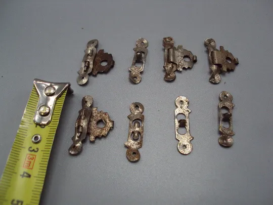 Детали запчасти фрагменты защелки петли для шкатулки лот 8 шт №18579 З аукціону