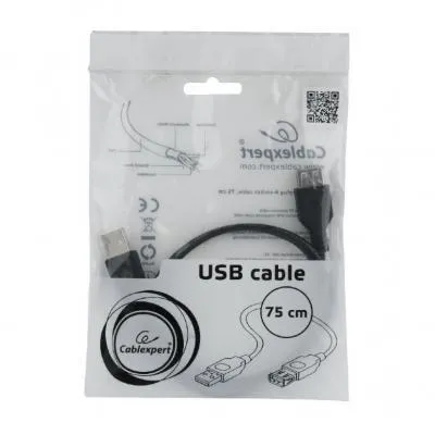 Дата кабель USB 2.0 AM/AF 0.75m Cablexpert (CC-USB2-AMAF-75CM/300-BK) Продаж