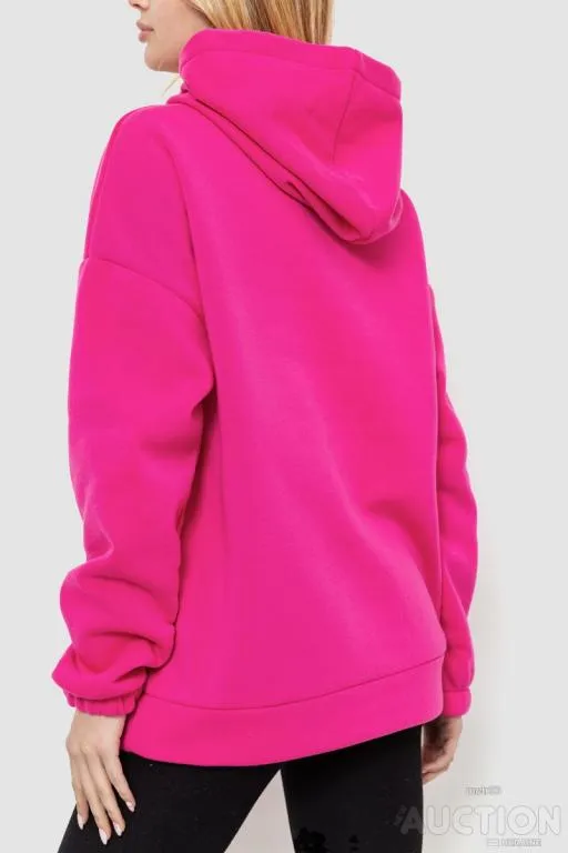 Худи женский трехнитка на флисе, цвет розовый, 102R364 Продаж