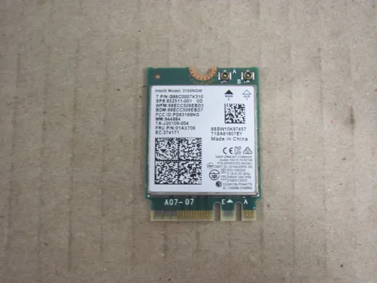 номер0335-19  WI-FI адаптер 3168NGW 01AX706 852511-001 для HP Pavilion 17-BS 17-B 17-AK 15-BS 14-CF 15-BW WI-FI карта Wi-Fi модуль бездротова мережева карта Wireless Card Ціна