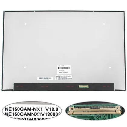 фото, Матриця 16.0" NE160QAM-NX1 (3840 * 2400, 40pin (eDP, 120Hz, 460cd/m2, 98% DCI-P3, IPS), LED, SLIM (без доп панели), матова, роз'єм