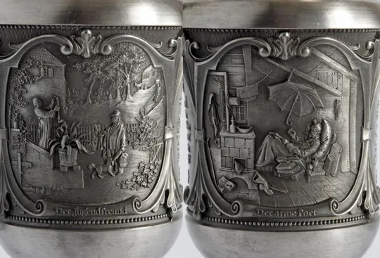 Антикварний олов&#039;яний глечик кувшин К. Шпіцвег 650 мл Zinn95% WMF Germany Продаж