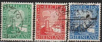 фото, 1925 - Німеччина - 1000 років Рейнланда Mi.372-74 _2,40 €
