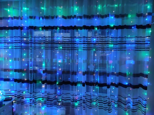 Штора , Светодиодная Гирлянда-занавеска на окно, 3х3 м с пультом&quot;  300 led Де купити