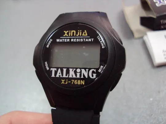 Часы-ватерпруф с звуковым сигналом часы Talking Xinjia Xj-768N для слепых в упаковке новые №11736 Продаж