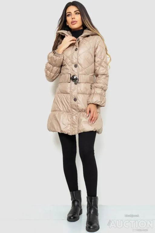 Купити Куртка женская с поясом, цвет бежевый, 235R803