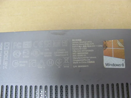 номер0941-1  Кришка дно піддон корпуса Нижний корпус для ноутбука низ дно поддон 3ALZ8BALV00 для  Lenovo Ideapad U410 оригінал З аукціону