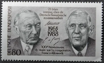 фото, ФРГ Шарль де Голль и Конрад Аденауэр 1988