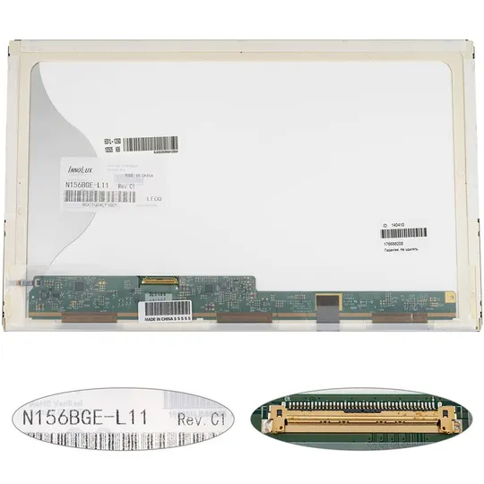 Купити Матриця 15.6 N156BGE-L11 (1366*768, 40pin, LED, NORMAL, матова, роз'єм ліворуч знизу) для ноутбука (renew)