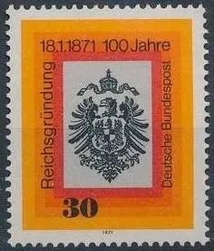 фото, ФРГ 100 лет германскому гербу Геральдика 1971