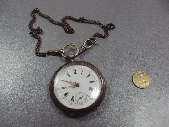 часы карманные cylindre серебро под ключ №51 (№2123) Ціна