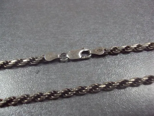 цепочка кордовое плетение форцатино цепь серебро 925 проба корона вес 28,71 г длина 80,5 см №22 З аукціону
