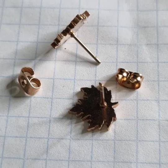 Сережки "Кленовий лист" Інтернет-аукціон