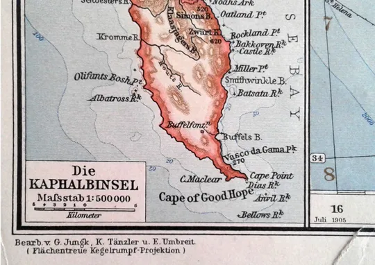 Мапа карта Німецькі та Британські колонії у Південній Африці 1905 р. Fv8.3 Де купити