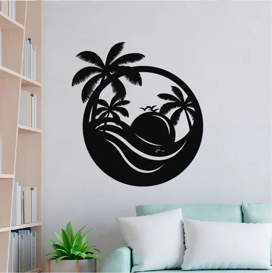 Панно декоративне картина на стіну Морський пейзаж LED 16 кольорів пульт 410х450 acr-p000056 Інтернет-аукціон