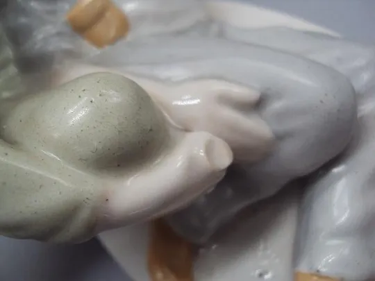 Купити Фигура фарфор Городница испанская дружинница с раненым бойцом солдатом санитарка с испанцем 16см №2