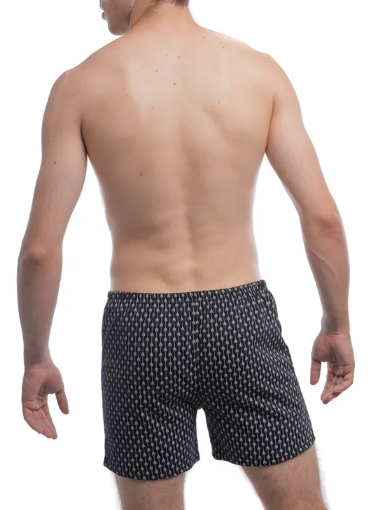 Купити Чоловічі труси боксерки сімейні класичні 100% бавовна Atlet МБ 000004 принт чорні