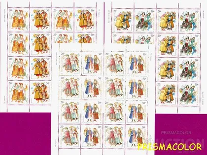 фото, ** УКРАИНА 2001 листы Народная одежда КОМПЛЕКТ