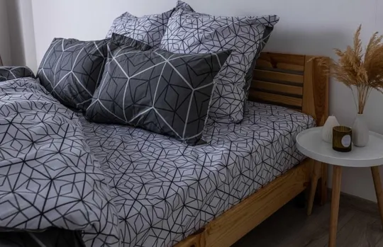 Купити Постельное белье евро ТЕП Happy Sleep Quadro Star grey 2-03796-25740 200х215 см