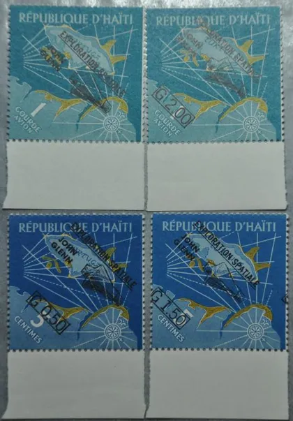 фото, Гаити Космос Гленн 1962 Надпечатка