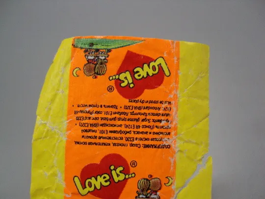 Обертка от жвачки love is 1995 Turkey фантик этикетка Турция №17883мя З аукціону