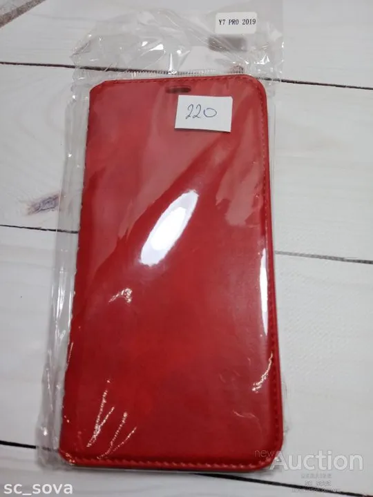 Чохол-книжка Leather Folio (high copy) для Huawei Y7 Pro 2019 червоний Ціна