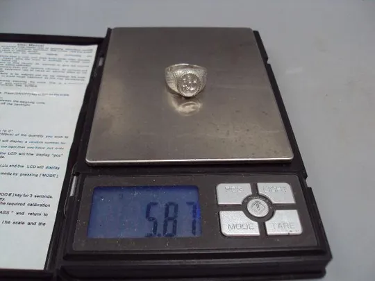 Мужской перстень кольцо овал зодиак Водолей гороскоп серебро Украина вес 5,87 г размер 20 №15149 Де купити