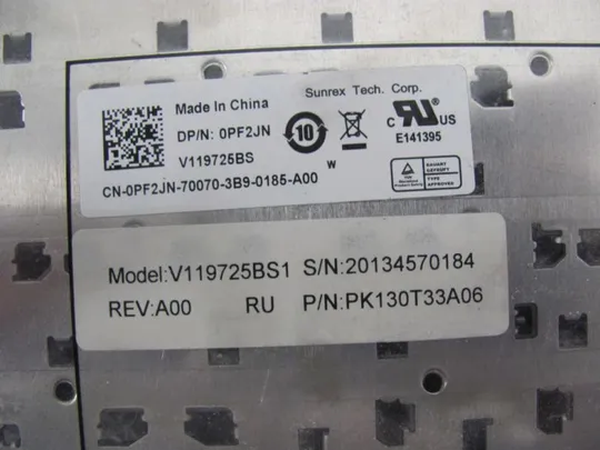 №139-3 клавіатура робоча V119725BS1 0PF2JN для DELL INSPIRON 17 117R 3721 3737 5721 5737 оригинал З аукціону