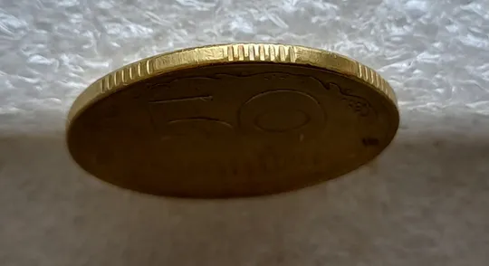 (2529) 50 копійок 1994 1.2АЕк поворот (порушення соосності) (50 копеек 1994 1.2АЕк брак сдвиг) Де купити