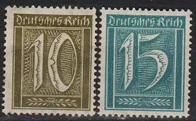 фото, 1921 - Німеччина - Стандарт - Цифри Mi.159-60 _wz.1 *