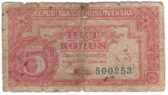 5 крон 1949 року Чехословаччина Ціна