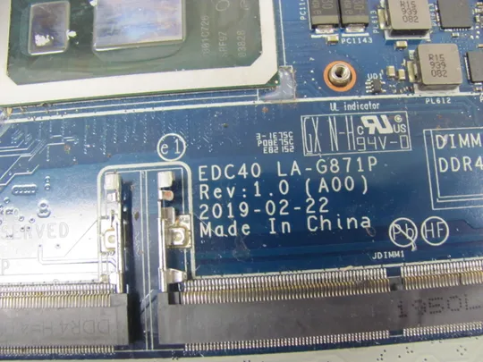 697-32 материнська плата SRF9Z  i5-8365U  EDC40 LA-G871P для DELL Latitude 7400 E7400 оригінал Характеристики